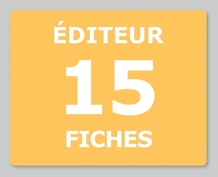 Abonnement Éditeur 1 à 15 Fiches